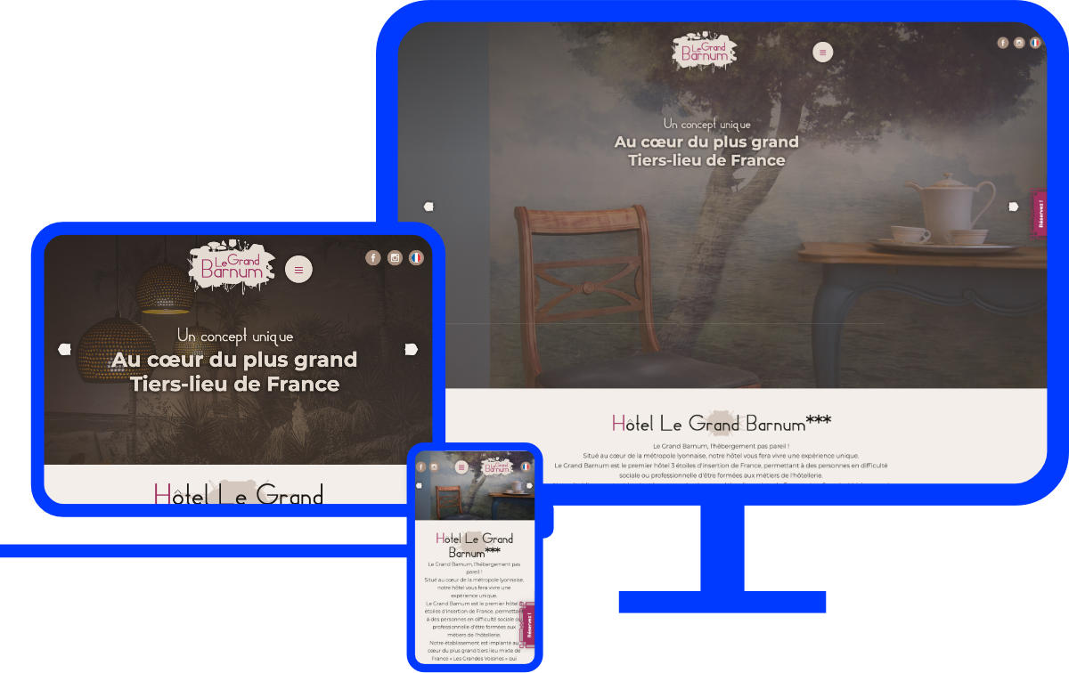 Écran du site internet www.legrandbarnum.com