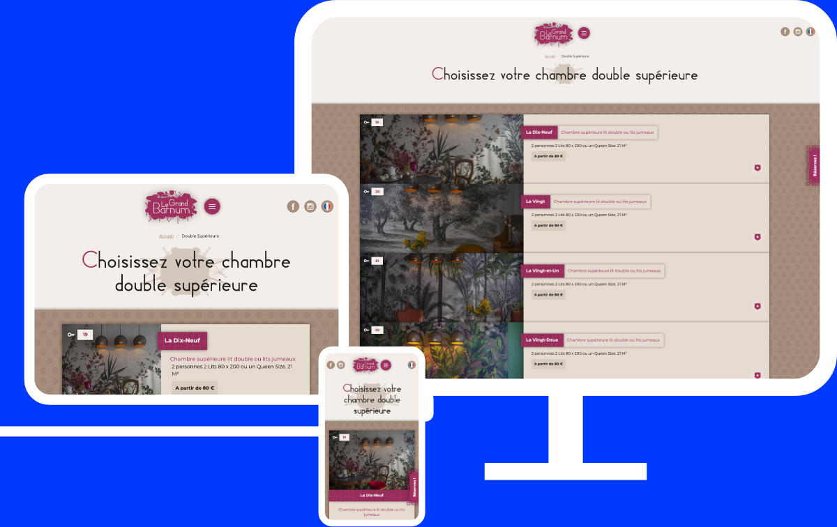 Écran du site internet www.legrandbarnum.com
